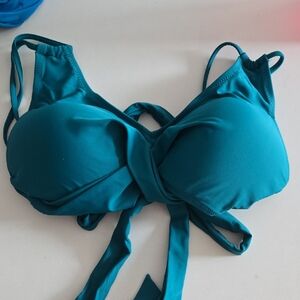 Cupshe Teal Bikini Top